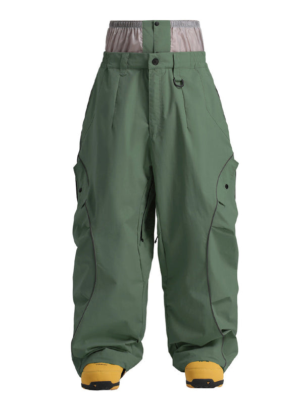 Gsou Snow Herren-Schneehose mit reflektierenden Kanten und weitem Sitz
