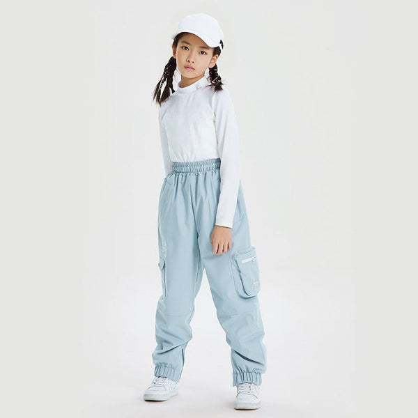 Kinder-Jogginghose aus Funktionskleidung mit hohem Bund, Cargohose und Schneehose