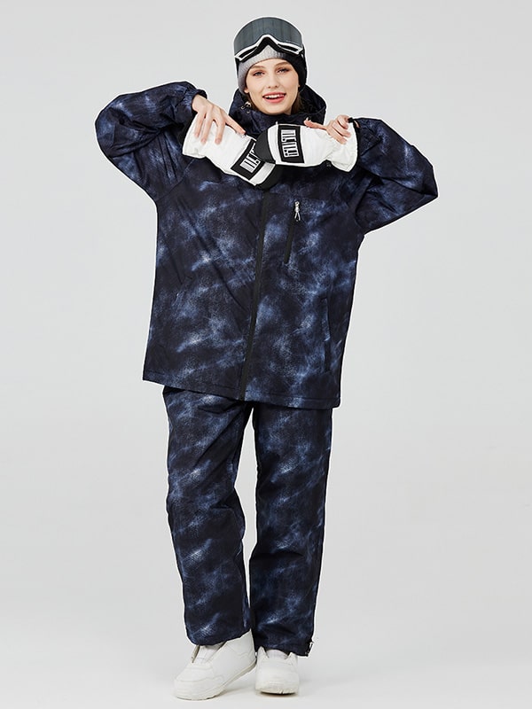 Arctic Queen Damen-Schneeanzug-Sets mit kosmischem Print