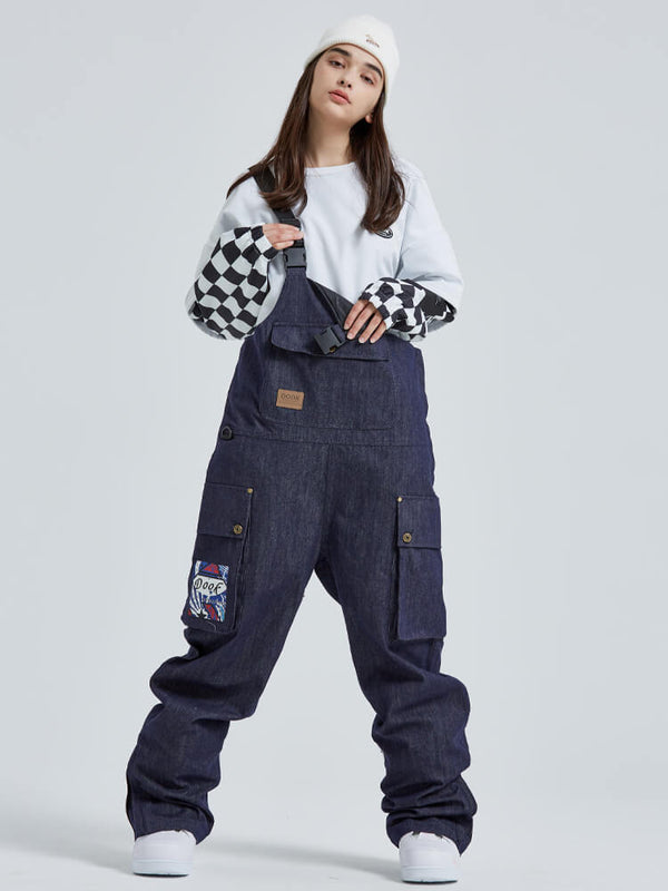 Dook Snow Denim Damen-Schnee-Latzhose