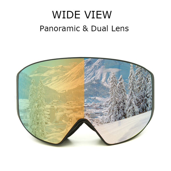 Cosone Unisex photochrome PERCEIVE-Skibrille mit Schutzbrille + MFI-Maske