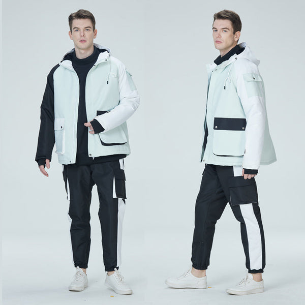 Arctic Queen Herren-Schneeanzüge mit Farbblockdesign (Divided Sky)