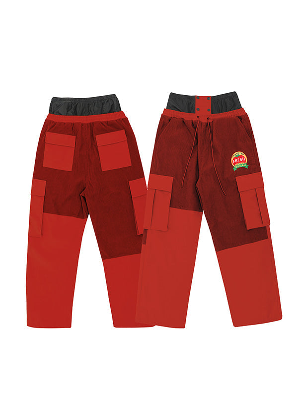 Snowall Herren Winter Warme Wasserdichte Hip-Hop Snowboardhose Cord