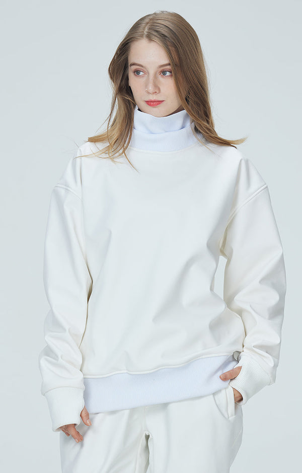 Arctic Queen Damen-Fleece-Schneehoodie „Windy Palms“