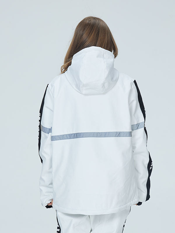 Arctic Queen Winter Guide Stripe Reflective Smock Snow Jacket für Damen