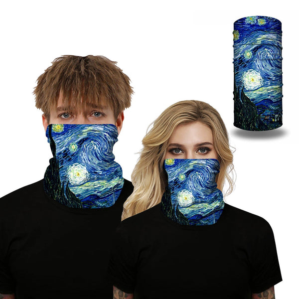 Unisex Bunte Gesichtsmasken und Halswärmer mit 3D-Druck