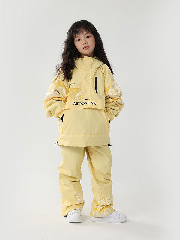 Air Pose Kinder-Cargo-Schneejacke und -hose mit Blumenmuster