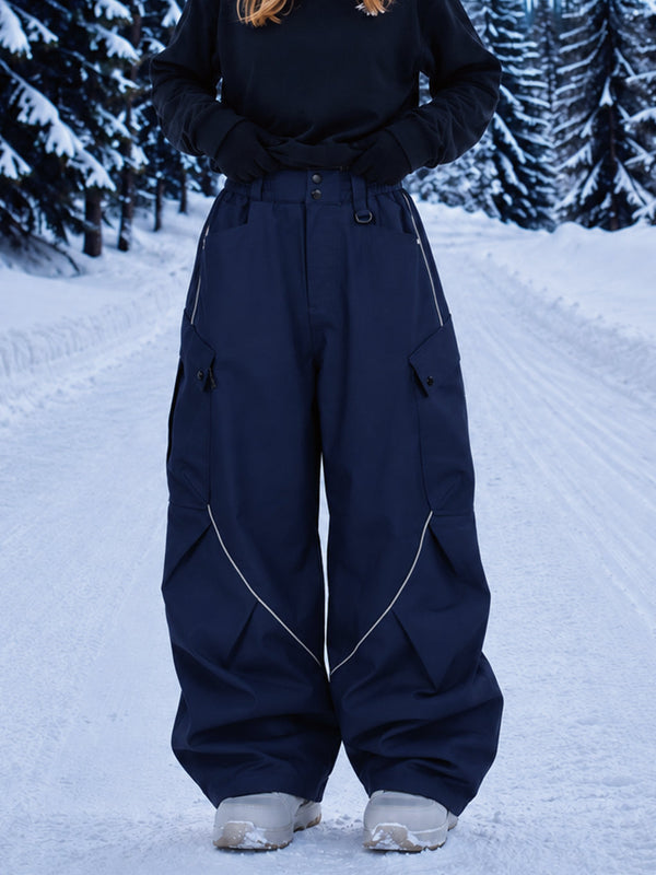 Pantalon de snowboard cargo ample et réfléchissant Camden Punk pour femme – Coupe Freestyle