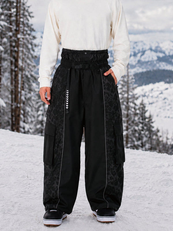 Herren-Snowboardhose mit reflektierendem Wild Motion Colorblock-Design, extra weit geschnitten