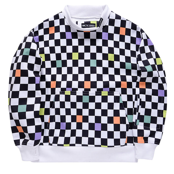 Damen Freestyle Rundhalspullover mit Kängurutasche aus Fleece