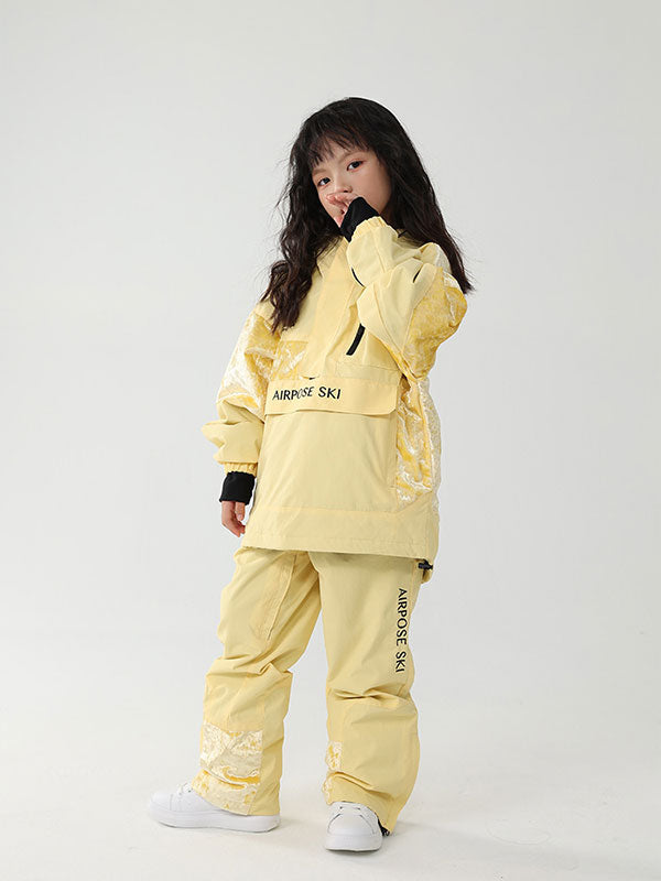 Air Pose Kinder-Cargo-Schneejacke und -hose mit Blumenmuster