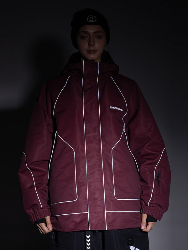 Damen-Allwetter-Schneejacke „Mountain Chill“ mit Reflektoren – Ideal zum Nachtskifahren und Snowboarden