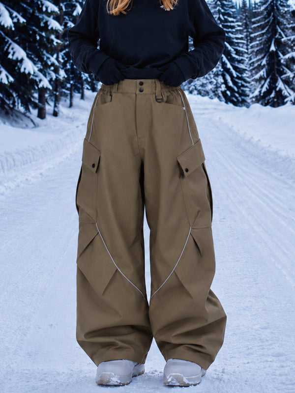Pantalon de snowboard cargo ample et réfléchissant Camden Punk pour femme – Coupe Freestyle