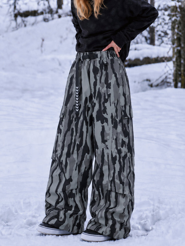 Wild Motion Damen-Snowboardhose mit reflektierenden Cargotaschen und extra weitem Schnitt
