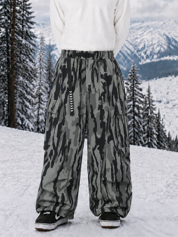 Wild Motion Herren-Snowboardhose mit reflektierenden Cargotaschen und extra weitem Schnitt