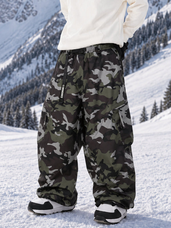Pantalon de snowboard cargo oversize TerrainFlex Freestyle pour homme – Édition Crew