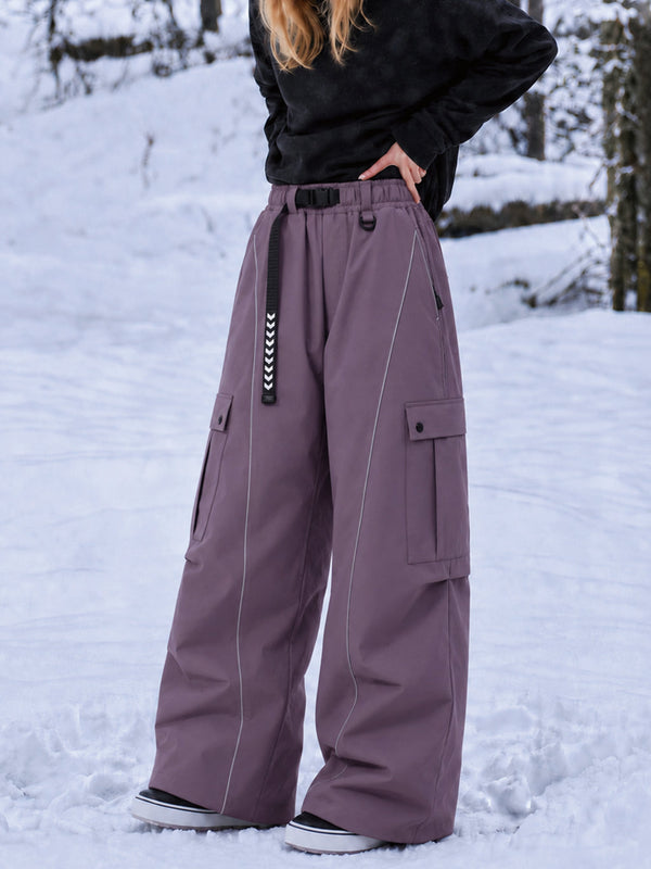 Wild Motion Damen-Snowboardhose mit reflektierenden Cargotaschen und extra weitem Schnitt