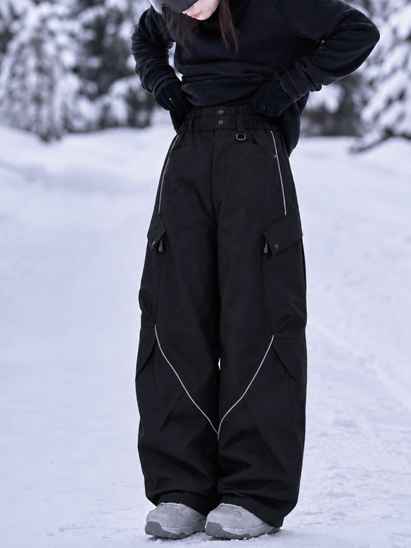 Pantalon de snowboard cargo ample et réfléchissant Camden Punk pour femme – Coupe Freestyle