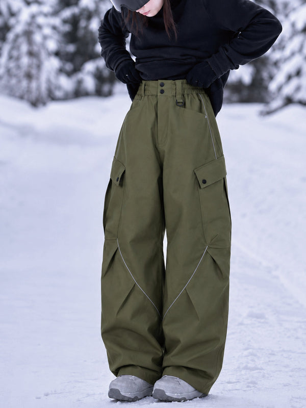 Pantalon de snowboard cargo ample et réfléchissant Camden Punk pour femme – Coupe Freestyle