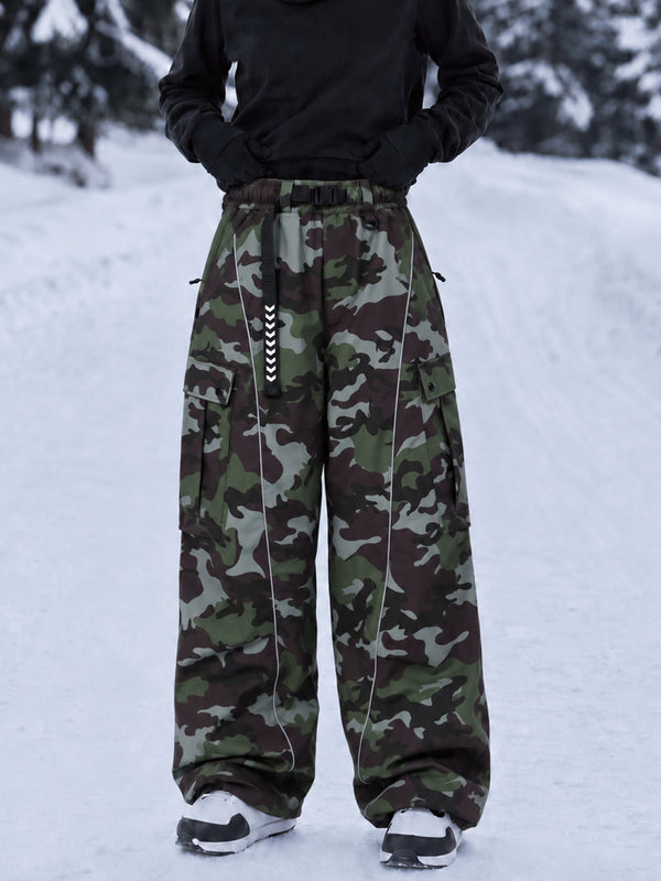 Wild Motion Damen-Snowboardhose mit reflektierenden Cargotaschen und extra weitem Schnitt