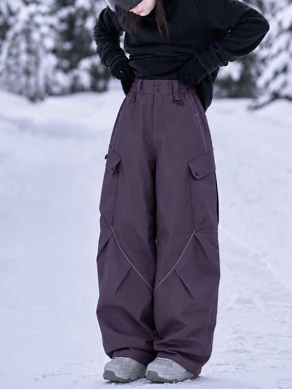 Pantalon de snowboard cargo ample et réfléchissant Camden Punk pour femme – Coupe Freestyle