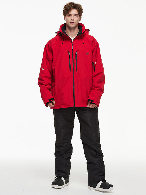 Herren-Backcountry-Bergwindjacke, Thermo-Schneeanzug mit Latzhose