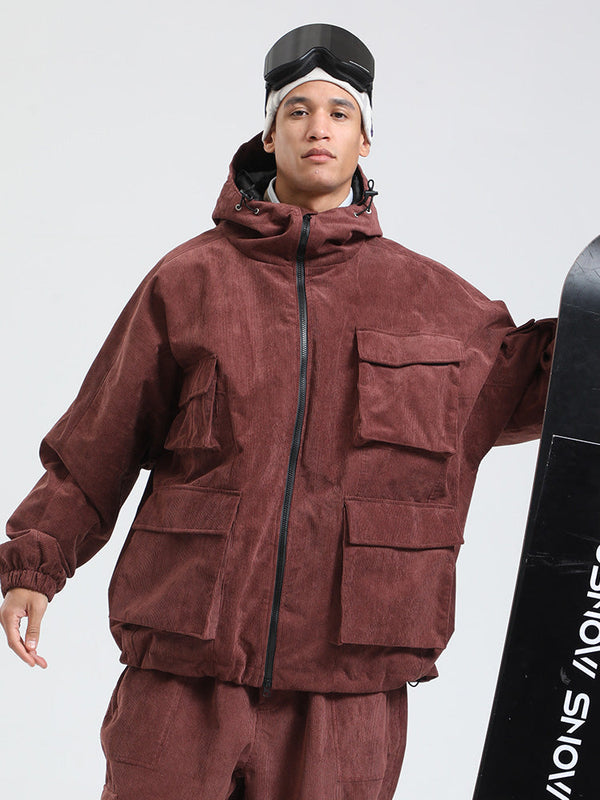 Gsou Snow Alpine Cruiser Fleece Oversize Baggy Snowboardjacke für Herren