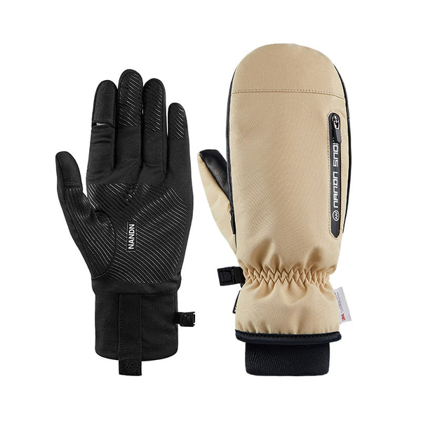 Nandn Winter Mountain Shred Allwetter-Schneehandschuhe für Herren mit zusätzlichen 5-Finger-Handschuhen