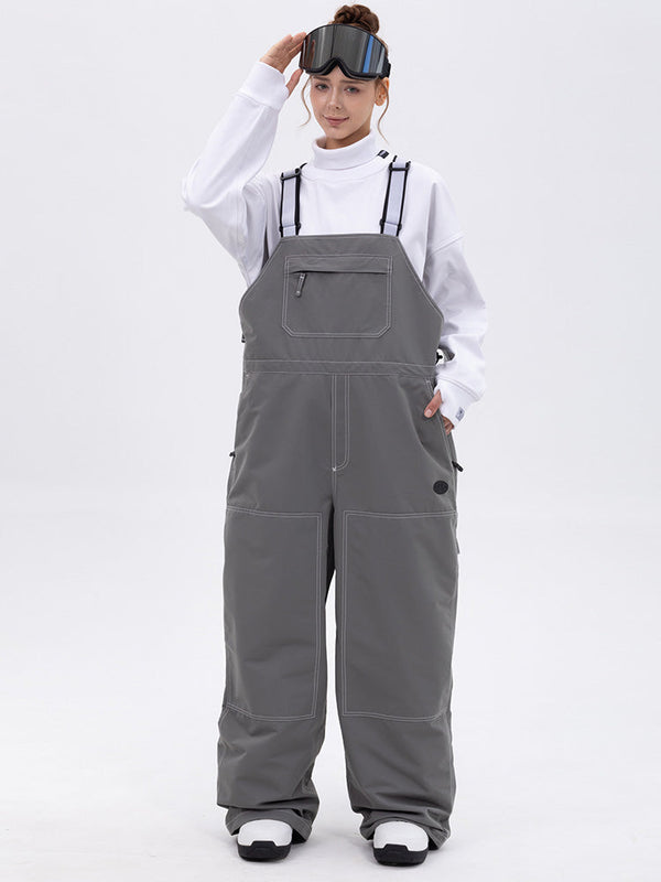 Damen City Chill Street Style Freerider Baggy Snow Bib Overalls