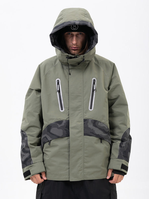 Chillform Glow Trail Reflektierende Camo-Schneejacke für Herren