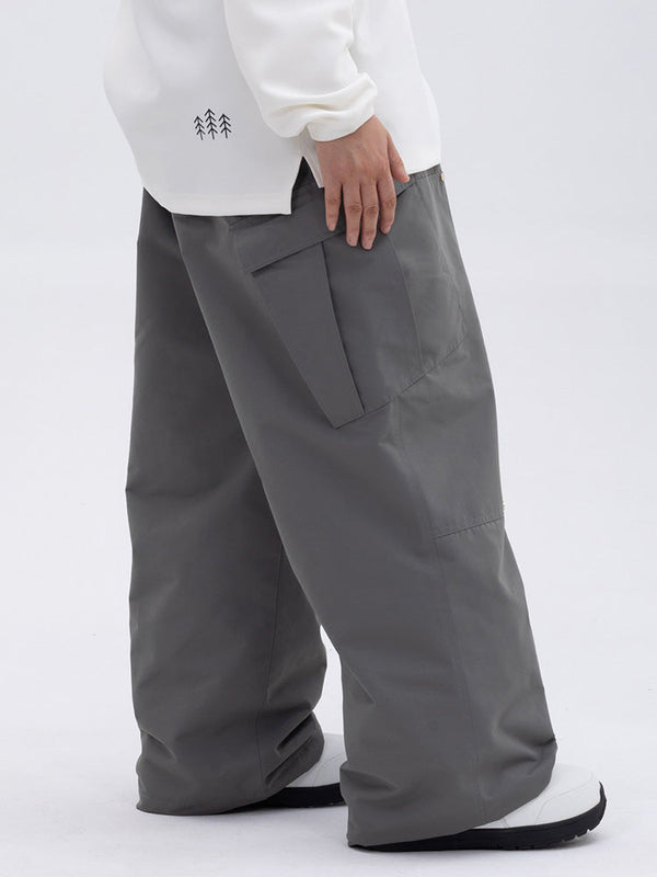 Damen-Skihose mit doppeltem Knie, Mountain Freestyle Baggy Camo