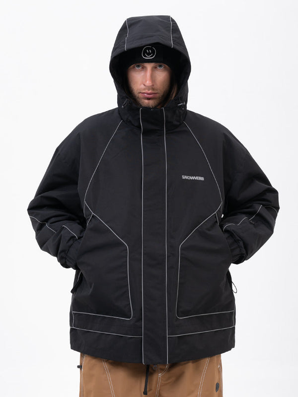 Men's All Weather Mountain Chill Reflective Snow Jacket – Night Skiing & Snowboard