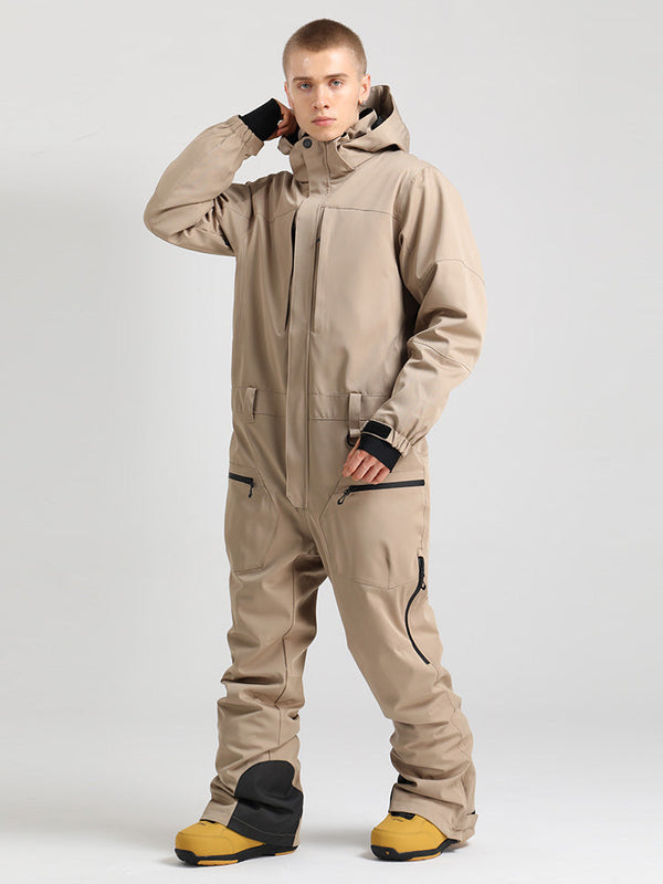 Herren All-Mountain Freerider Einteiler Skianzug Ganzkörper-Schneeanzüge