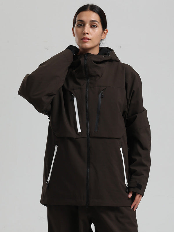 Gsou Snow Damen-Winterjacke, strapazierfähig, Mountain Pro, Funktions-Cargo-Schneejacke