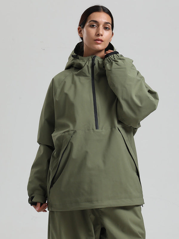 Gsou Snow Damen-Snowboardjacke im urbanen Stil, Pullover-Anorak, Snowboardjacke
