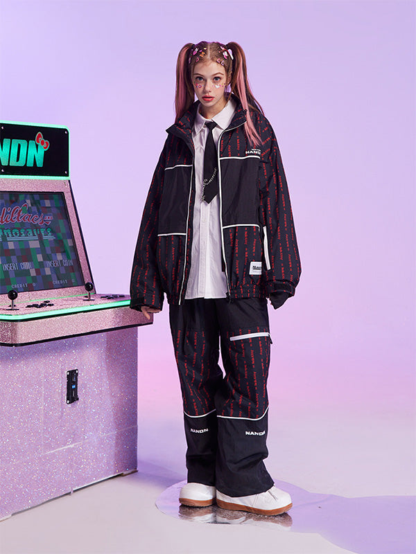 Herren-Snowboardjacke mit Nandn-Print