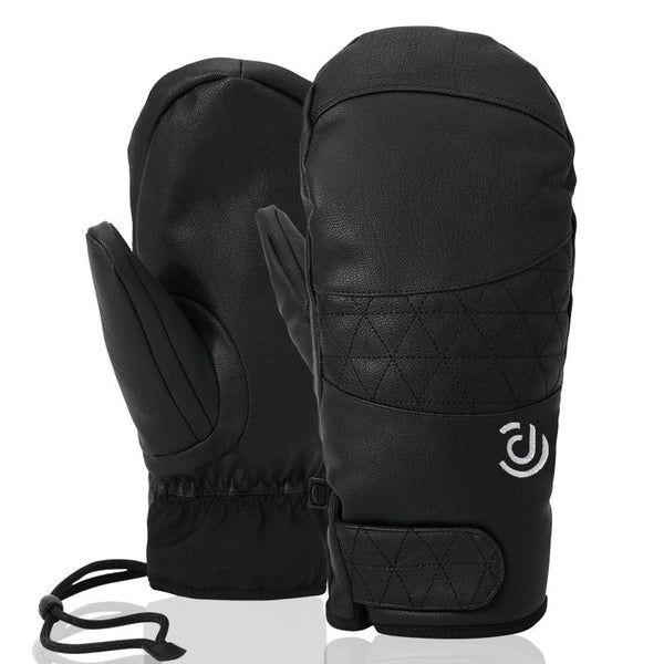 SnowTrail Damen-Thermo-Schneehandschuhe aus Leder für extreme Wetterbedingungen