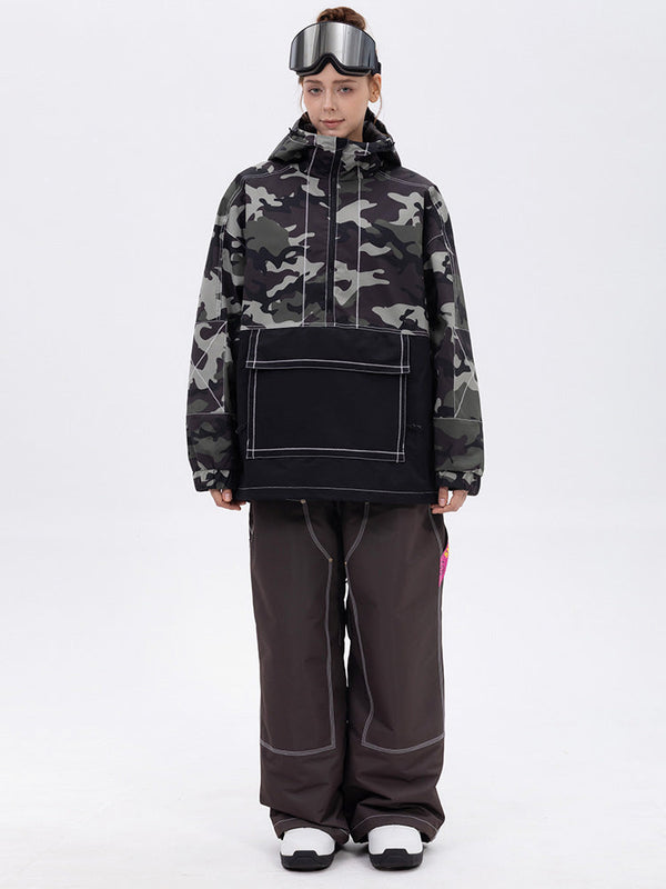 Damen-Set: Mountain Vibe Pulloverjacke & Urban Freerider Baggy-Schneehose