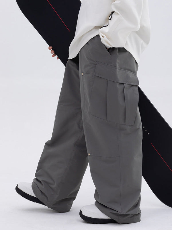 Men's Double Knee Mountain Freestyle Baggy Snow Pants
