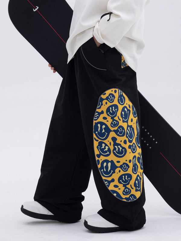 Herren Allwetter-Cargo-Schneehose mit reflektierendem, stylischem Grafikmuster