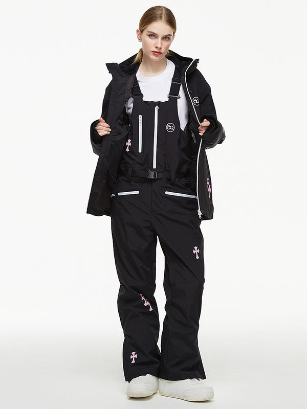 Damen-Schneeanzug „Arctic Queen Snowflake Princess Fantasy“ mit Latzhose