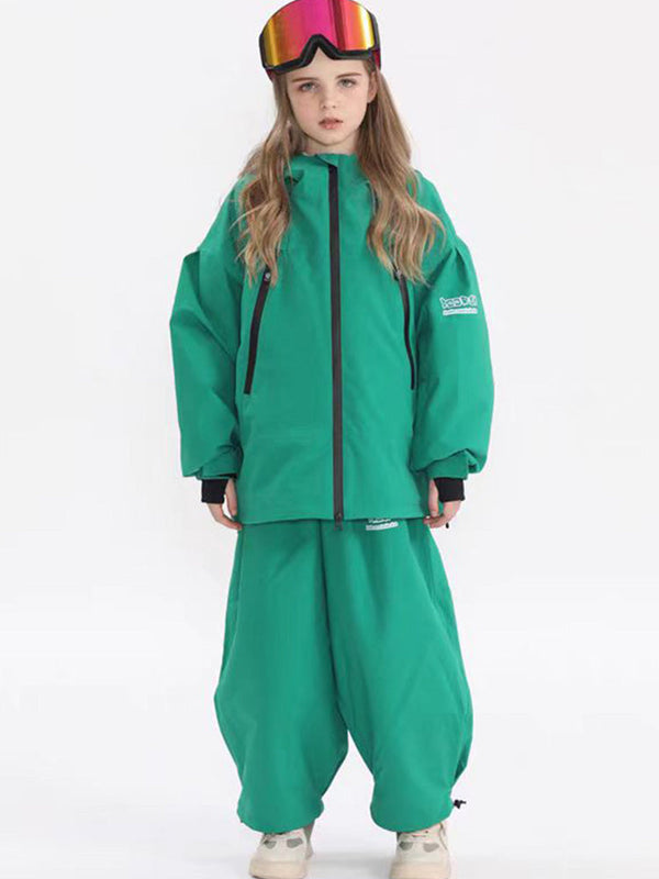 Doorek Kinder Unisex-Snowboardanzüge mit Hasenohren, Baggy-Stil