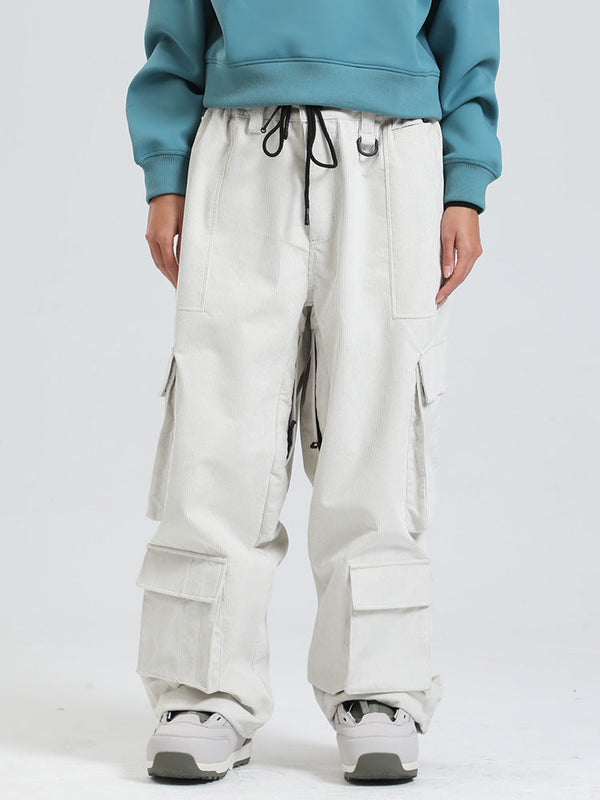 Gsou Snow Alpine Cruiser Fleece Oversize Baggy Snowboardhose für Damen