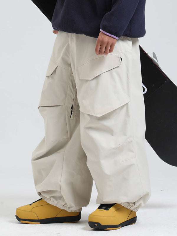 Gsou Snow Urban Slope Herren-Schneehose mit Knieflex-Funktion, Cargotaschen und Baggy-Schneehose