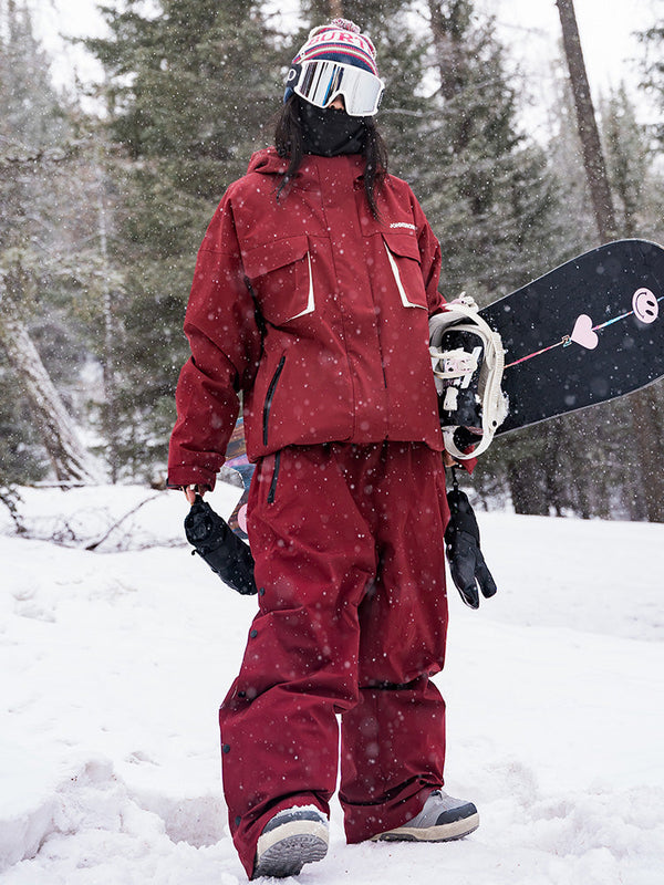 John Snow Damen-Skianzug im Urban Edge Streetwear-Stil, lässig geschnitten