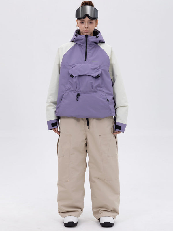 Freestyle-Skianzug für Damen im Bergtarn-Look – Bomberjacke & Baggy-Hose-Set