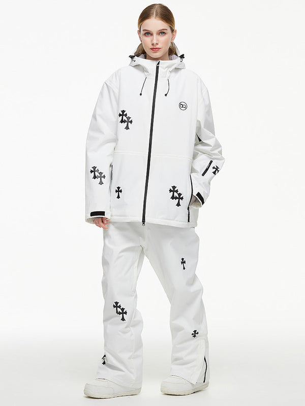 Damen-Schneeanzug „Arctic Queen Snowflake Princess Fantasy“ mit Latzhose