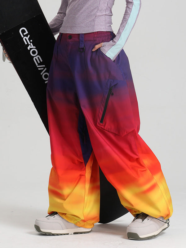 Gsou Snow Damen Strapazierfähige Urban Vibe All Function Baggy Schneehose