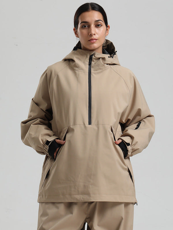 Gsou Snow Damen-Snowboardjacke im urbanen Stil, Pullover-Anorak, Snowboardjacke