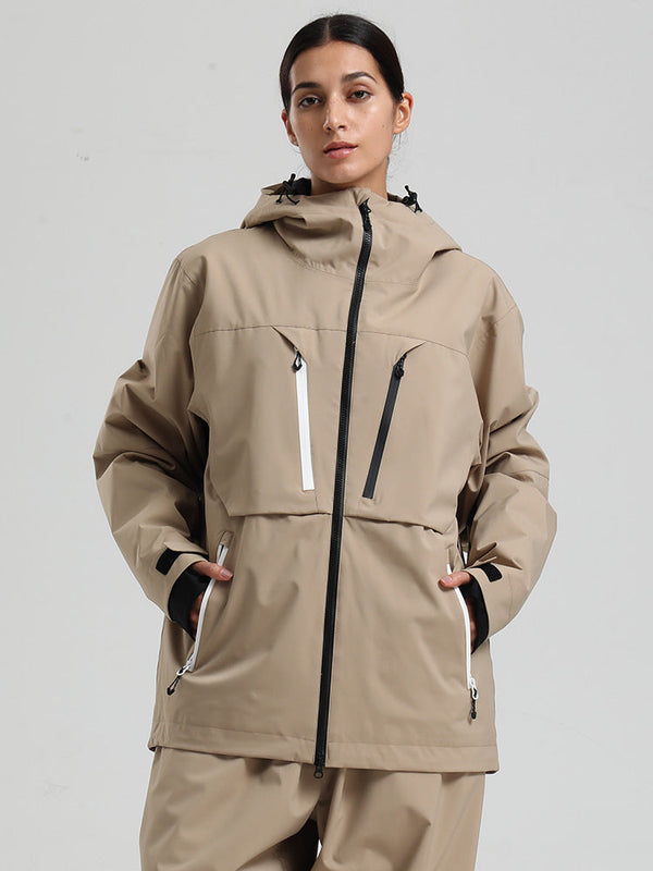 Gsou Snow Damen-Winterjacke, strapazierfähig, Mountain Pro, Funktions-Cargo-Schneejacke